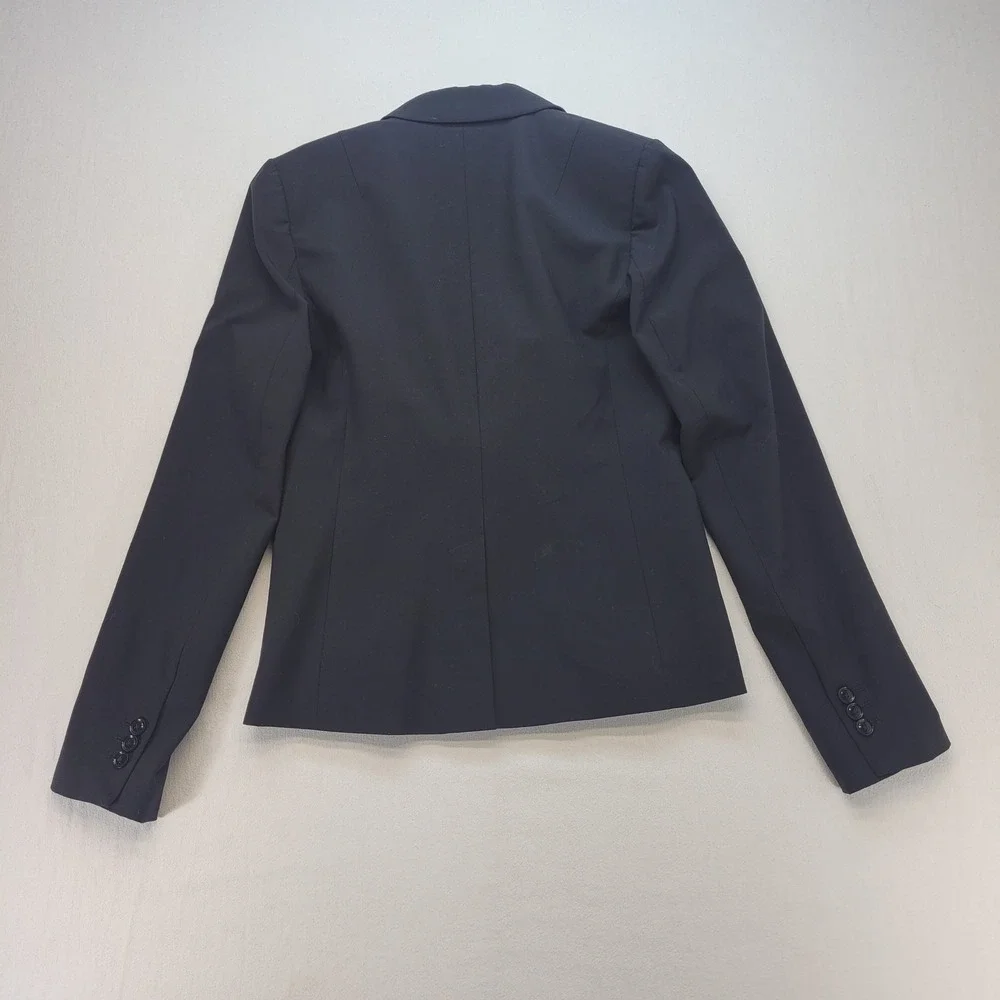 Banana Republic Blazer Womens 6T Black Classic Fit Wool Blend Career - Picture 2 of 8